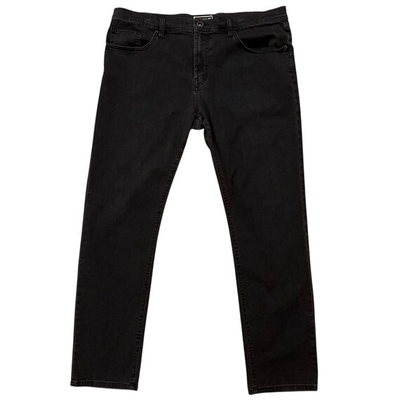 Travis Mathew Jeans Mens Size 38 Denim 5-Pockets Slim Straight Stretch Black - Picture 1 of 6